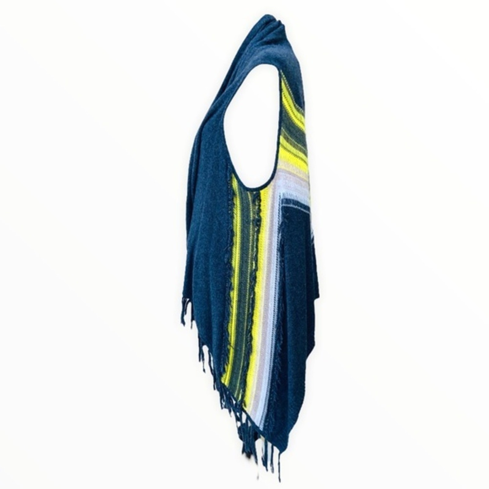 Ella Moss Wool Cashmere Blend Deva Fringe Boho Sweater Vest Nwt — image 5 of 8
